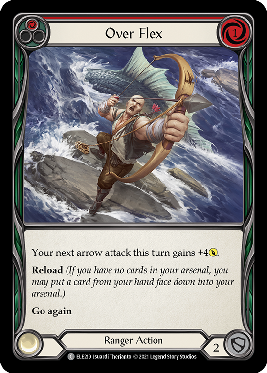 Over Flex (Red) [ELE219] (Tales of Aria)  1st Edition Rainbow Foil | Good Games Morley
