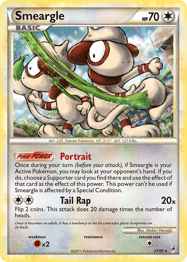 Smeargle (21/95) [HeartGold & SoulSilver: Call of Legends] | Good Games Morley