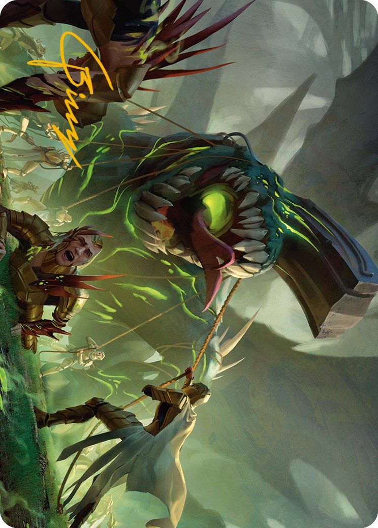 Noxious Assault Art Card (Gold-Stamped Signature) [Phyrexia: All Will Be One Art Series] | Good Games Morley