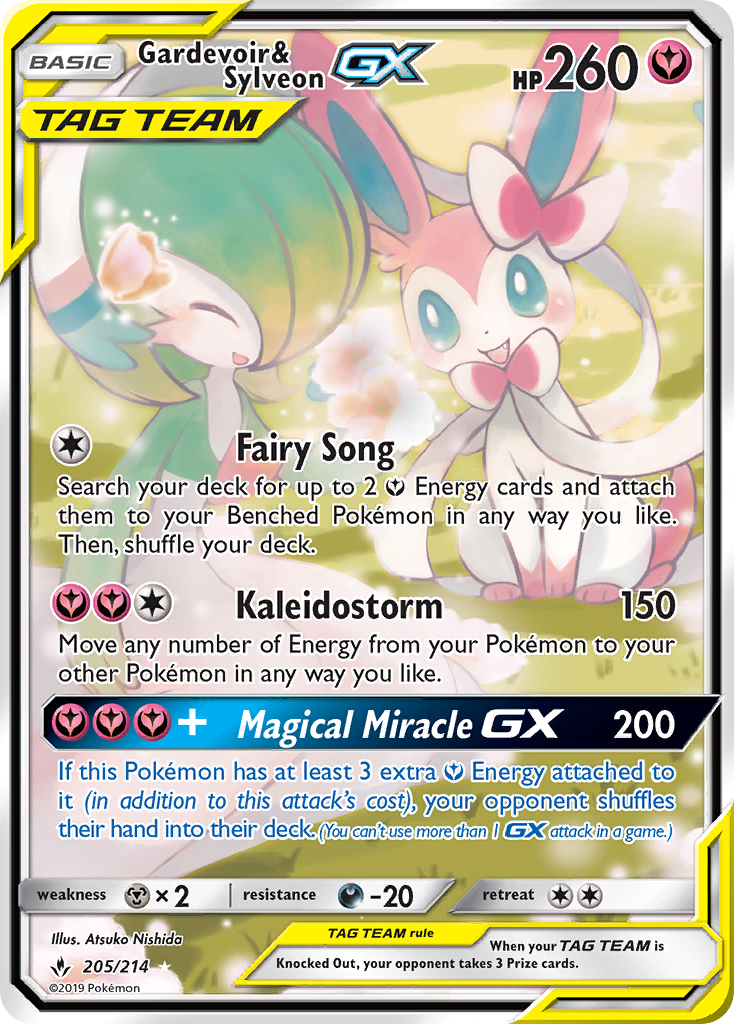 Gardevoir & Sylveon GX (205/214) [Sun & Moon: Unbroken Bonds] | Good Games Morley