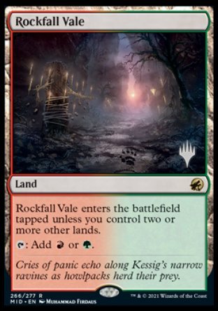 Rockfall Vale (Promo Pack) [Innistrad: Midnight Hunt Promos] | Good Games Morley