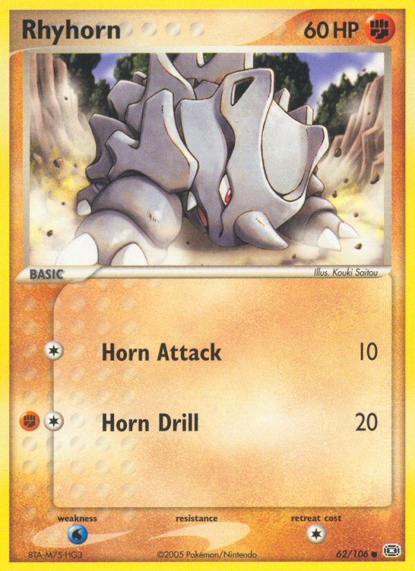 Rhyhorn (62/106) [EX: Emerald] | Good Games Morley