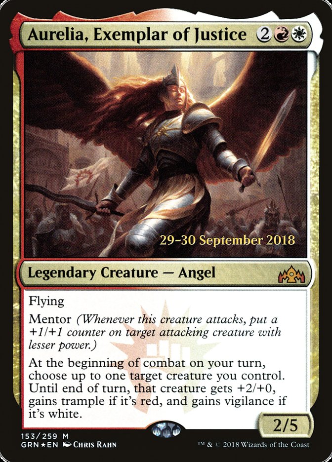 Aurelia, Exemplar of Justice [Guilds of Ravnica Prerelease Promos] | Good Games Morley