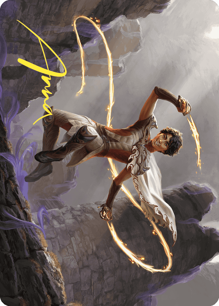 Kellan, the Fae-Blooded Art Card (Gold-Stamped Signature) [Wilds of Eldraine Art Series] | Good Games Morley
