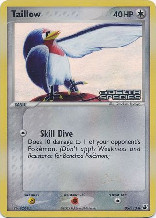 Taillow (86/113) (Stamped) [EX: Delta Species] | Good Games Morley