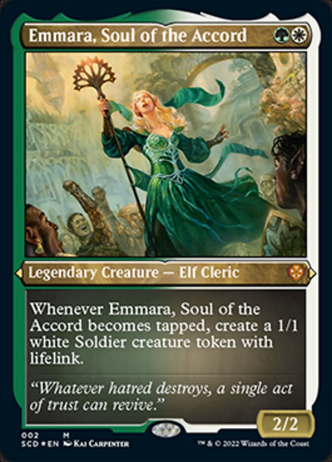 Emmara, Soul of the Accord (Foil Etched) [Starter Commander Decks] | Good Games Morley