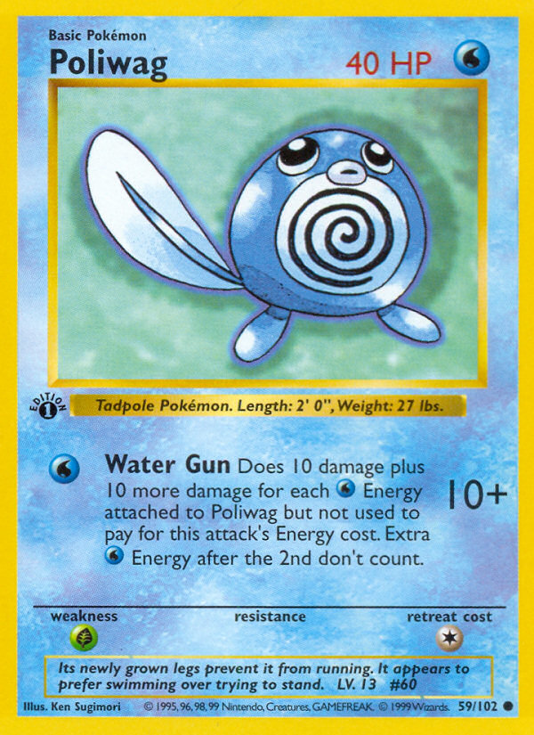 Poliwag (59/102) (Shadowless) [Base Set 1st Edition] | Good Games Morley