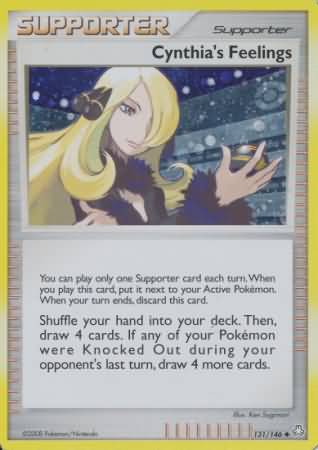 Cynthia's Feelings (131/146) (Cosmos Holofoil) [Diamond & Pearl: Legends Awakened] | Good Games Morley