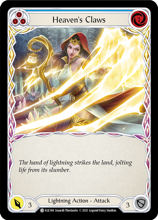 Heaven's Claws (Blue) [ELE194] (Tales of Aria)  1st Edition Normal | Good Games Morley