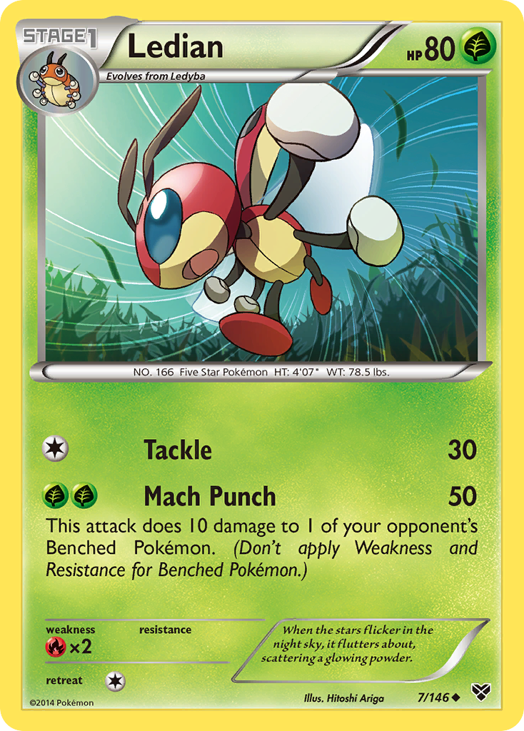 Ledian (7/146) [XY: Base Set] | Good Games Morley