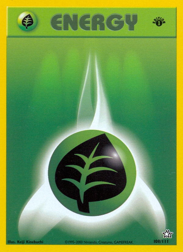 Grass Energy (108/111) [Neo Genesis 1st Edition] | Good Games Morley