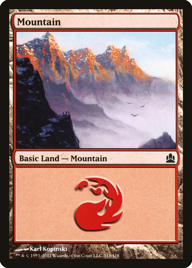 Mountain (313) [Commander 2011] | Good Games Morley