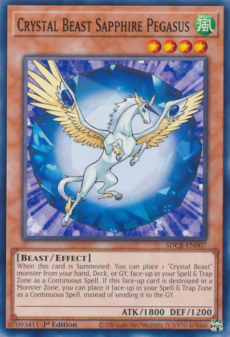 Crystal Beast Sapphire Pegasus [SDCB-EN007] Common | Good Games Morley
