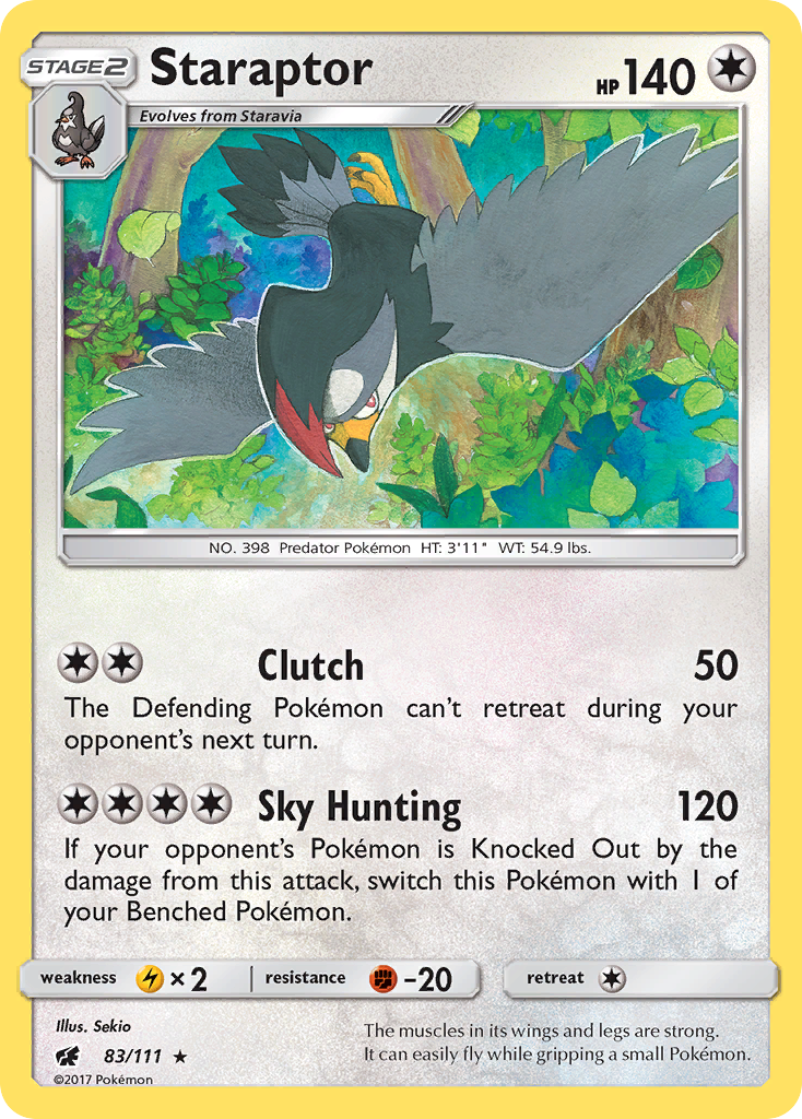 Staraptor (83/111) [Sun & Moon: Crimson Invasion] | Good Games Morley