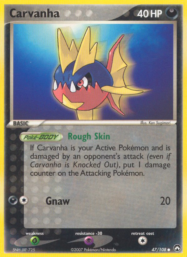 Carvanha (47/108) [EX: Power Keepers] | Good Games Morley