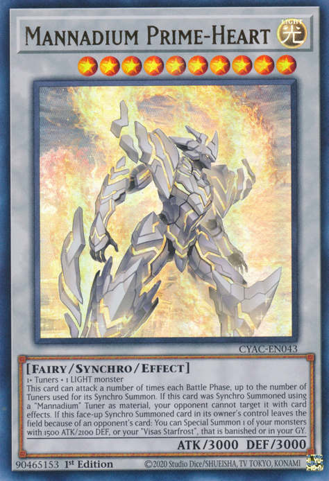 Mannadium Prime-Heart [CYAC-EN043] Ultra Rare | Good Games Morley