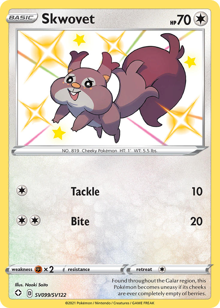Skwovet (SV099/SV122) [Sword & Shield: Shining Fates] | Good Games Morley
