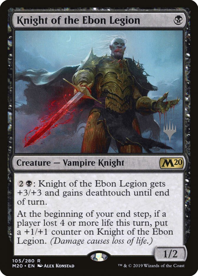 Knight of the Ebon Legion (Promo Pack) [Core Set 2020 Promos] | Good Games Morley