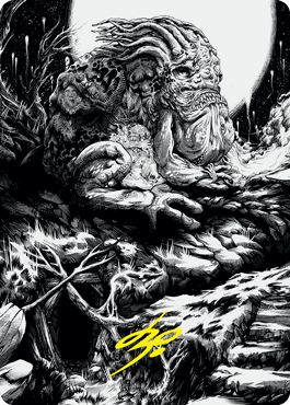 Grolnok, the Omnivore Art Card (Gold-Stamped Signature) [Innistrad: Crimson Vow Art Series] | Good Games Morley