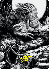 Grolnok, the Omnivore Art Card (Gold-Stamped Signature) [Innistrad: Crimson Vow Art Series] | Good Games Morley