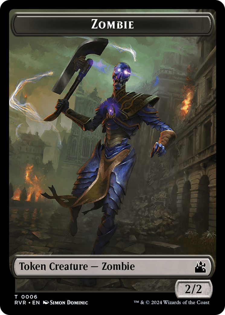 Saproling // Zombie Double-Sided Token [Ravnica Remastered Tokens] | Good Games Morley