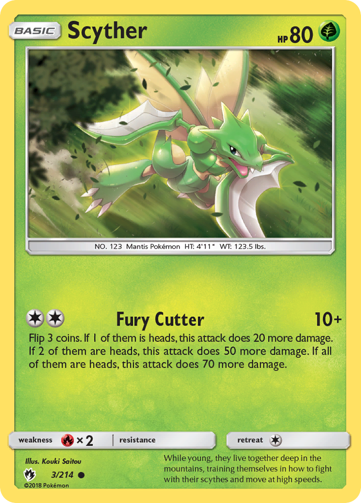 Scyther (3/214) [Sun & Moon: Lost Thunder] | Good Games Morley