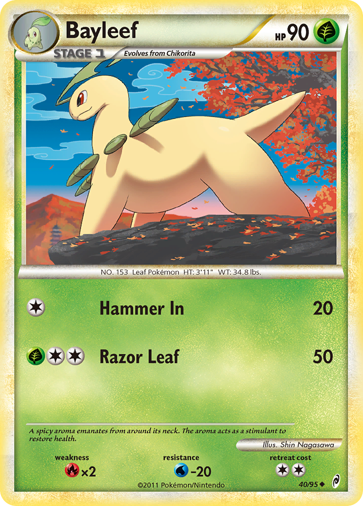 Bayleef (40/95) [HeartGold & SoulSilver: Call of Legends] | Good Games Morley