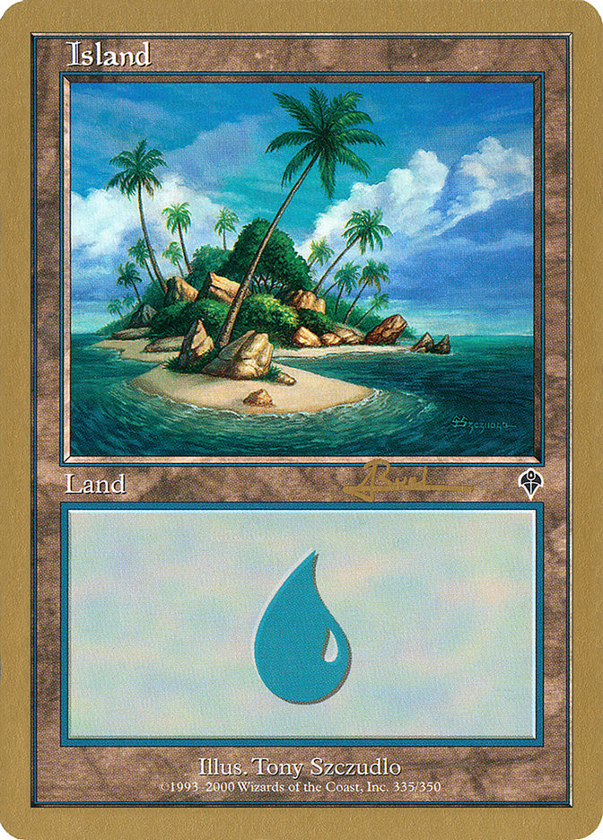 Island (ar335a) (Antoine Ruel) [World Championship Decks 2001] | Good Games Morley