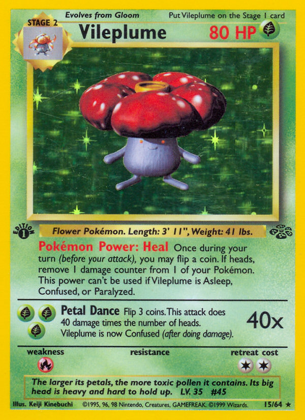 Vileplume (15/64) [Jungle 1st Edition] | Good Games Morley