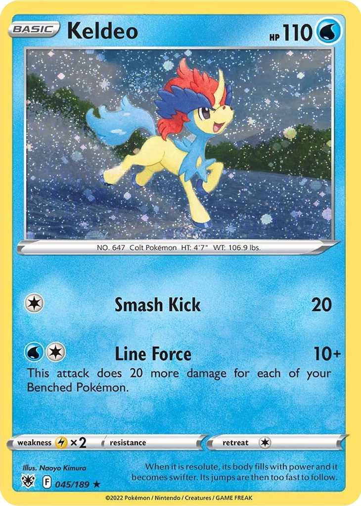 Keldeo (045/189) (Cosmos Holo) [Sword & Shield: Astral Radiance] | Good Games Morley