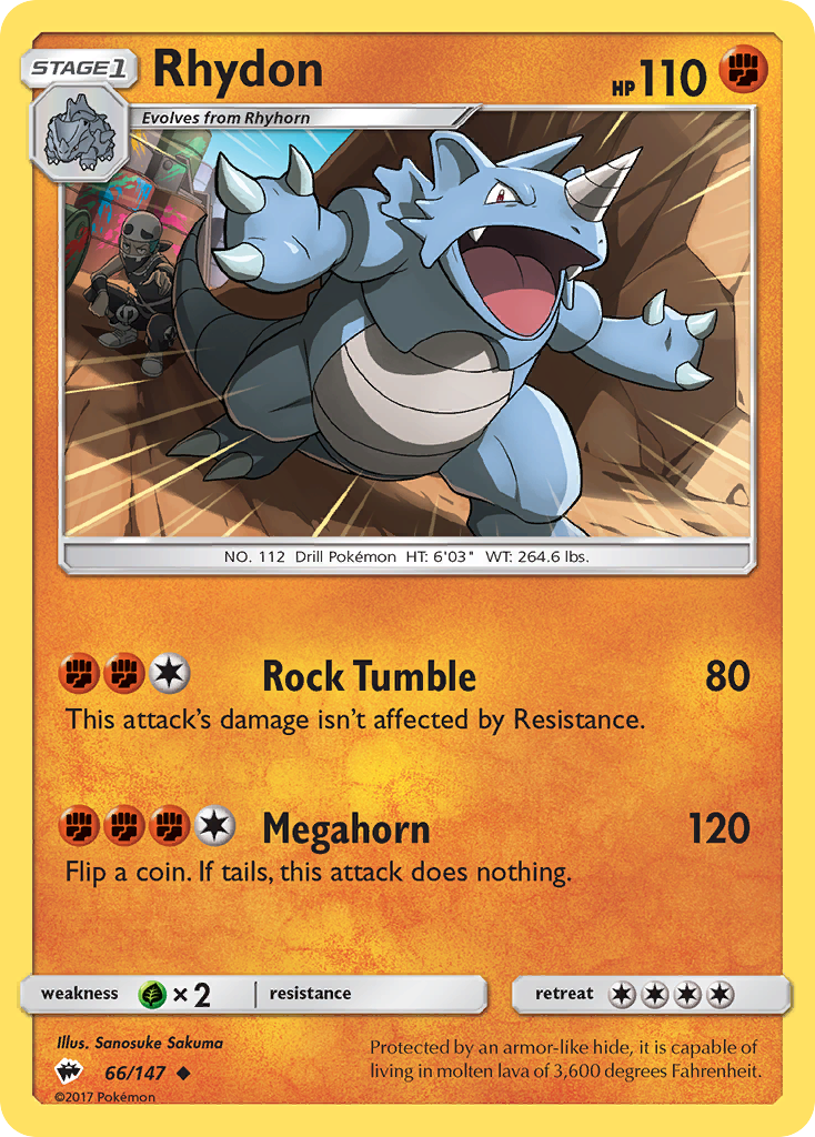 Rhydon (66/147) [Sun & Moon: Burning Shadows] | Good Games Morley
