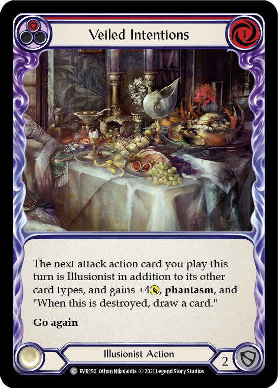 Veiled Intentions (Red) [EVR150] (Everfest)  1st Edition Normal | Good Games Morley