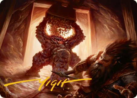 Xorn Art Card (Gold-Stamped Signature) [Dungeons & Dragons: Adventures in the Forgotten Realms Art Series] | Good Games Morley