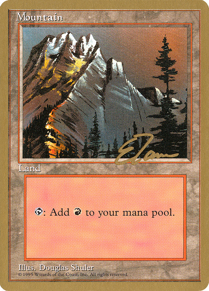 Mountain (et373) (Eric Tam) [Pro Tour Collector Set] | Good Games Morley