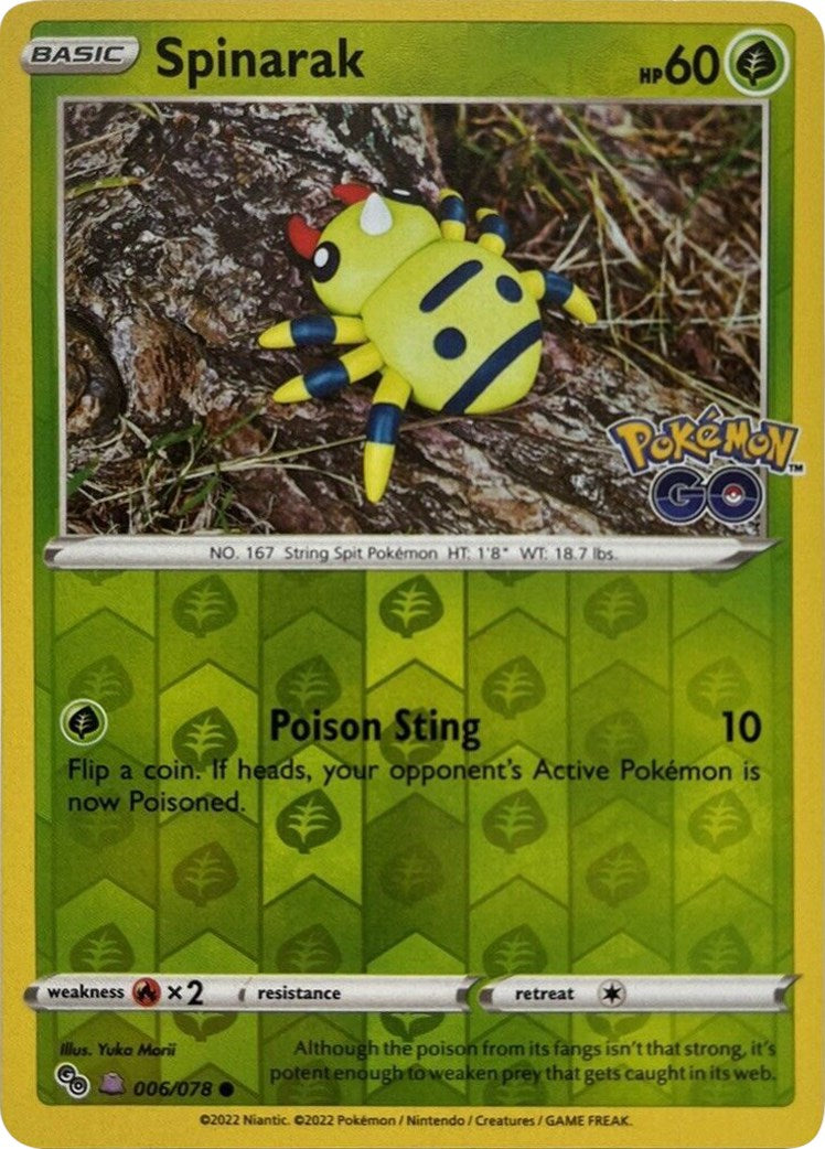 Spinarak (Peelable Ditto) (006/078) [Pokémon GO] | Good Games Morley