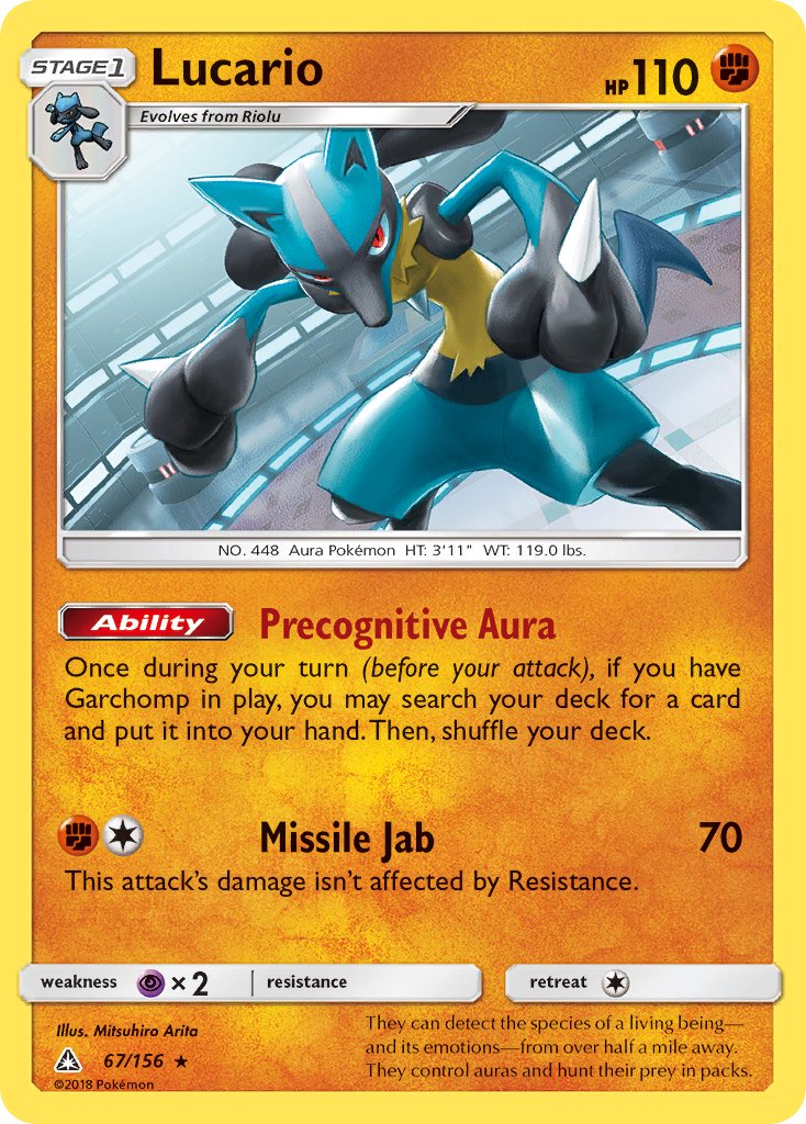 Lucario (67/156) (Theme Deck Exclusive) [Sun & Moon: Ultra Prism] | Good Games Morley