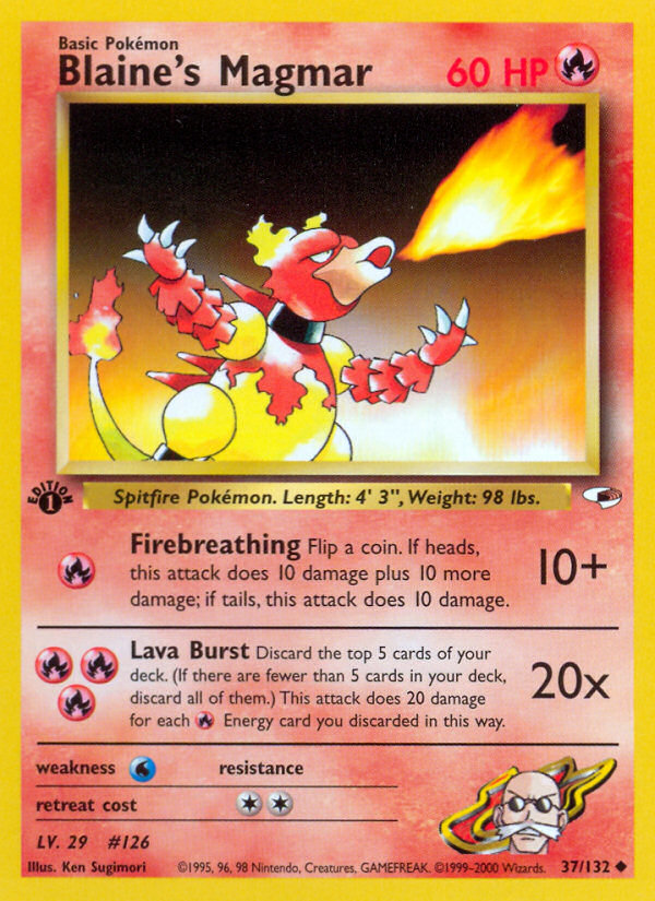 Blaine's Magmar (37/132) [Gym Heroes 1st Edition] | Good Games Morley