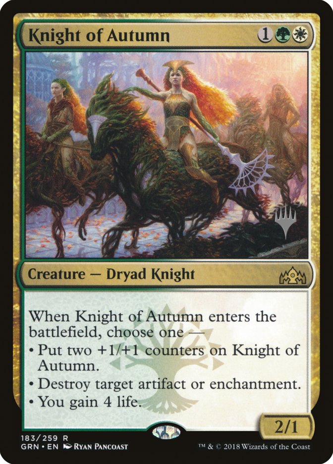 Knight of Autumn (Promo Pack) [Guilds of Ravnica Promos] | Good Games Morley