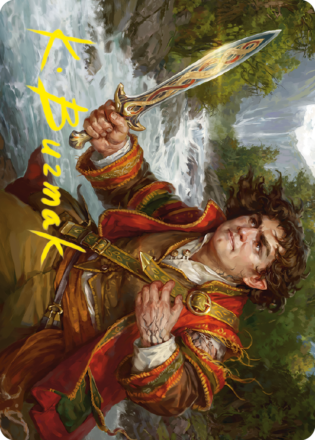 Frodo Baggins Art Card (16/81) (Gold-Stamped Signature) [The Lord of the Rings: Tales of Middle-earth Art Series] | Good Games Morley