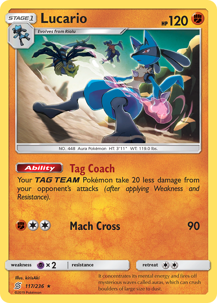 Lucario (117/236) [Sun & Moon: Unified Minds] | Good Games Morley