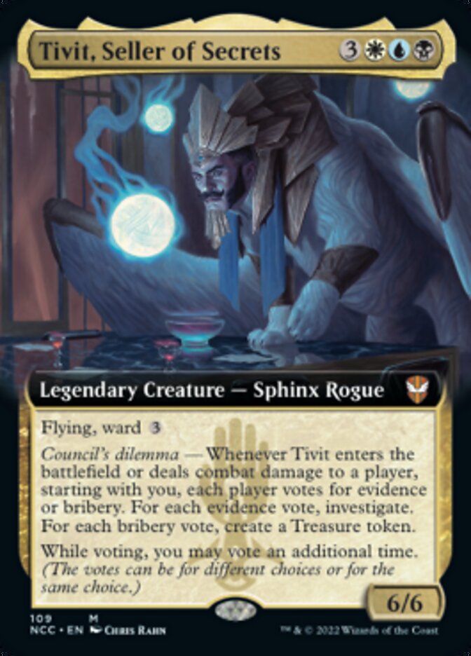 Tivit, Seller of Secrets (Extended Art) [Streets of New Capenna Commander] | Good Games Morley