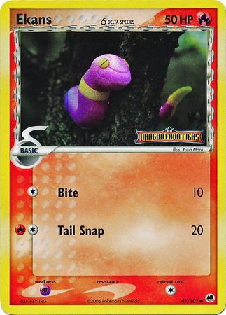 Ekans (47/101) (Delta Species) (Stamped) [EX: Dragon Frontiers] | Good Games Morley