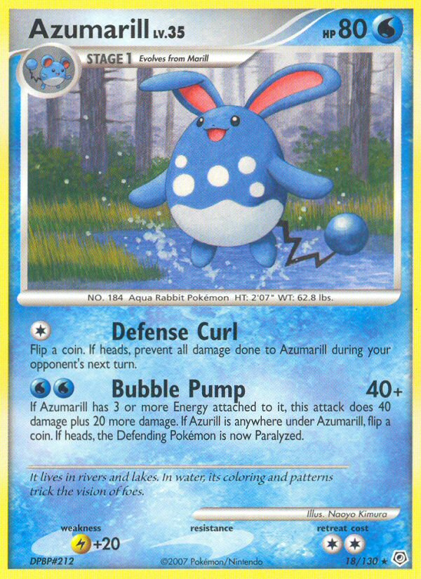 Azumarill (18/130) [Diamond & Pearl: Base Set] | Good Games Morley