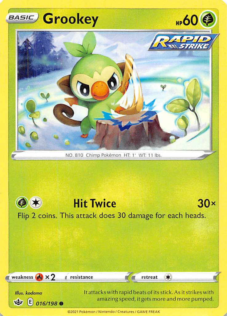 Grookey (016/198) [Sword & Shield: Chilling Reign] | Good Games Morley
