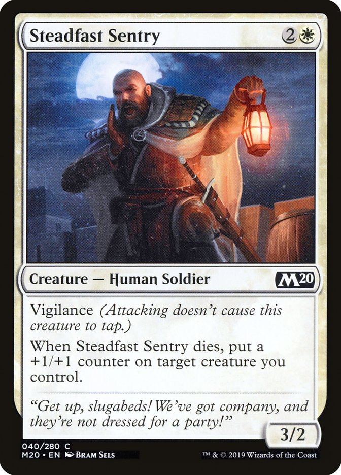 Steadfast Sentry [Core Set 2020] | Good Games Morley