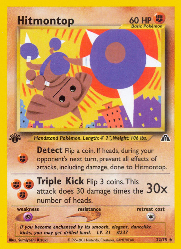 Hitmontop (22/75) [Neo Discovery 1st Edition] | Good Games Morley
