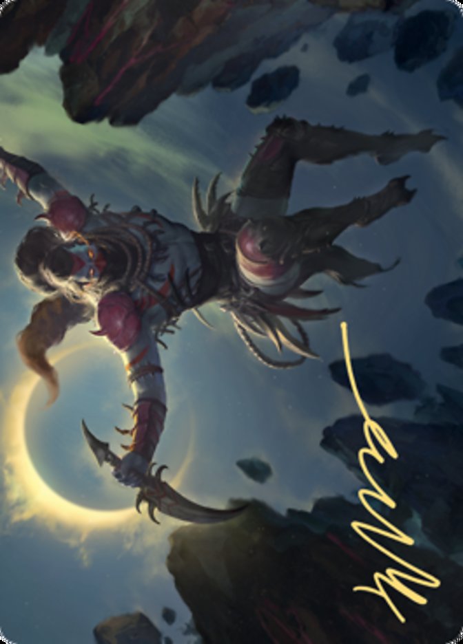 Nighthawk Scavenger Art Card (Gold-Stamped Signature) [Zendikar Rising Art Series] | Good Games Morley