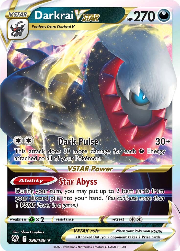 Darkrai VSTAR (099/189) [Sword & Shield: Astral Radiance] | Good Games Morley
