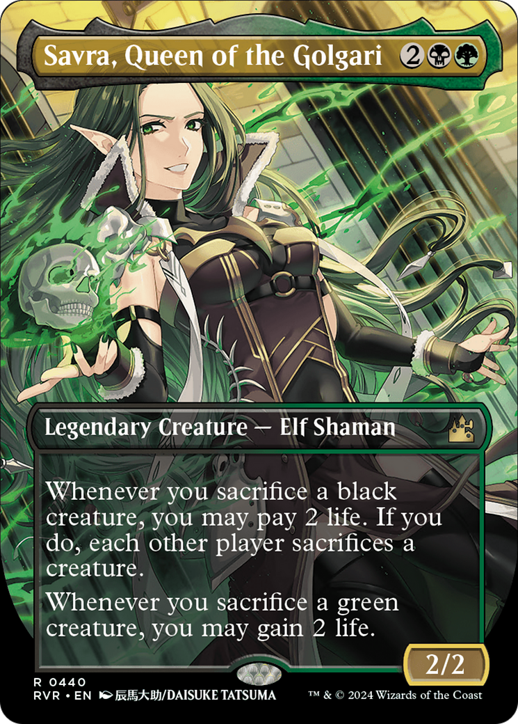 Savra, Queen of the Golgari (Anime Borderless) [Ravnica Remastered] | Good Games Morley