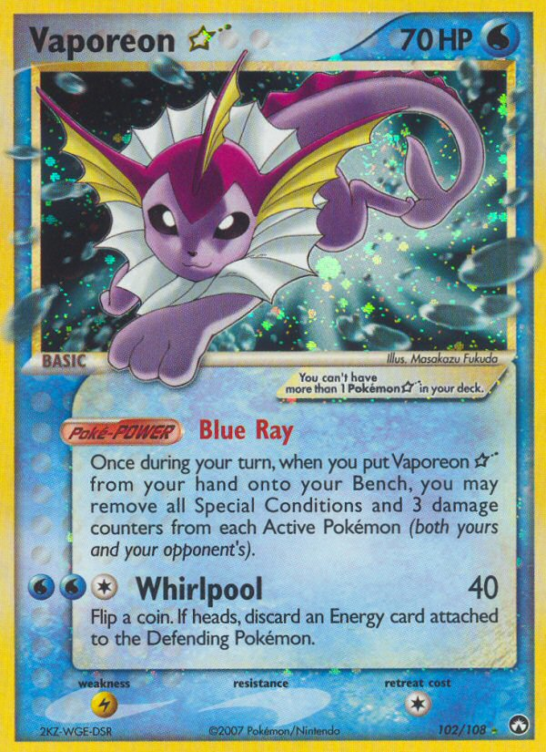 Vaporeon Star (102/108) [EX: Power Keepers] | Good Games Morley